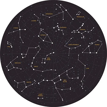 La moda de la personalidad en blanco y negro de la línea de la constelación de astrolabio redondo sala de estar dormitorio estera antideslizante alfombra