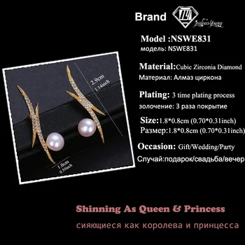 Moda Pendientes de Perlas con Circón de Lujo de la Fiesta de la Boda de Gota del Pendiente de corea Joyería para las Mujeres de Regalo