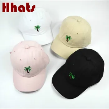 Casual unisex palmera papá sombrero de algodón ajustable árbol de coco gorra de béisbol de hip hop a las mujeres de verano snapback hat