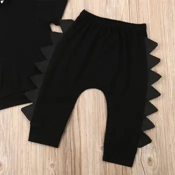 De Niños del bebé Dinosaurio Conjuntos de Ropa Para Niños Ropa Trajes de 2020 Niño Bebé Sólido Tops+Pantalones 2Pcs Pantalones de Traje