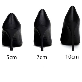 Satén Negro Con Diamantes De Imitación Zapatos De Tacón Alto Zapatos De Mujer Sintético De Diamante De Cristal Satinado Señaló Partido De Zapatos De Mujer De Moda Zapatos Básicos De La Bomba