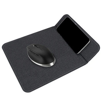 S5 Wireless Mouse Pad, 2 en 1 Plegable 10W Cargador Inalámbrico Mouse Pad, de Carga Universal Mouse Pad para iPhone 8