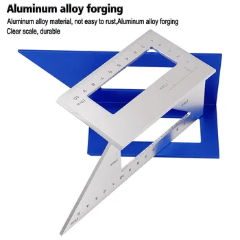 Carpintería Escribano T-tipo de Regla Agujero Rayados de Aluminio de Calibre Cruzó los Pies de la carpintería tachado de la herramienta de Medición de la Herramienta
