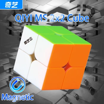 QiYi MS MoFangGe 2x2x2 Magnético Cubo Mágico Profesional Qiyi MS Serie de 2x2 Cubo Rompecabezas Stickerless Imanes Velocidad Cubo Qiyi M S