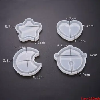12 estilo Transparente Molde de Silicona para la joyería marco de los animales colgante de Resina