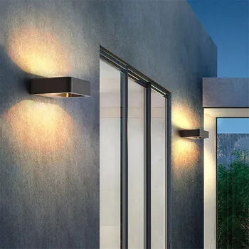 7W Impermeable IP66 Porche de la Luz LED de Luz de Pared Moderno del Diseño LED de la Lámpara de Pared de Radar Sensor de Movimiento en el Patio-Jardín al aire libre de la Luz