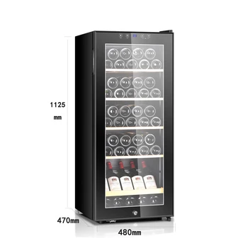 6 capas de una Sola Puerta de Vinos a Temperatura Constante Gabinete del Vino Comerciales Refrigerados de presentación de Vino del Gabinete resistente a los rayos UV 44 Botellas