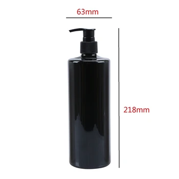 4pcs 500ml Simple Botella de Jabón de Baño Gel de Ducha de las Botellas Retornables Negro Llano Presionando Botella de la Loción