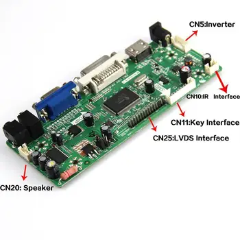 M. NT68676 LCD/LED Controlador de la controladora de la Junta(HDMI+VGA+DVI+Audio) Para B140RW02 V0 LP140WD2 1600x900 LVDS Monitor de Reutilización Portátil