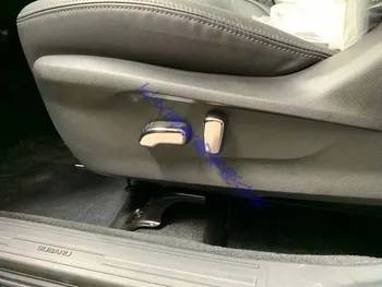 Para Subaru Forester SK 2019 Decorar Accesorios ABS Cromo espejo de la cara Interior Interior del Asiento de Ajuste de la Perilla del Interruptor de Botón de la Cubierta