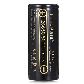 HK LiitoKala lii-50A 26650 5000mah 3.7 V Li-ion recargable de la batería del Cigarrillo de Vape LED Linterna Antorcha de Luz