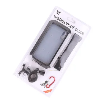 IPX8 Impermeable de la caja del Teléfono con el Titular de la Bicicleta de Manillar de la Bicicleta de la Motocicleta GPS Soporte de Estante de Bicicleta para el iPhone X 6 6S