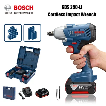 Bosch GDS 250-LI Litio de Impacto Inalámbrica de la Herramienta eléctrica de 18V Llave de Marco sin Escobillas Destornillador Llave de Impacto de Litio