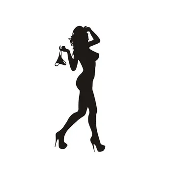 JUEGO FRESCO etiqueta Engomada del Coche Divertido Hermosa Mujer Sexy En Bikini Decorativo de Pared Pegatinas de dibujos animados de Automóviles Calcomanía de Vinilo,19 cm*6cm