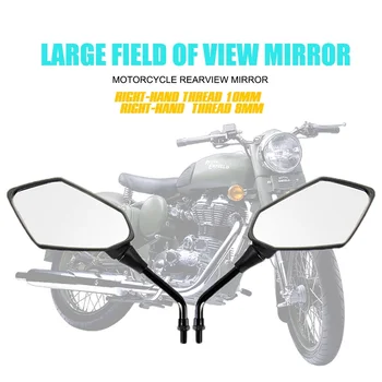 La fibra de carbono de color universal 10mm 8mm de motocross ATV Off-road suciedad pit bike moto lado del espejo retrovisor moto motocicleta espejo