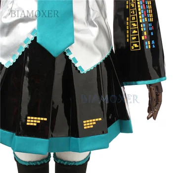 Miku PU Trajes Cosplay Vocaloid Conjunto Completo de Cosplay Traje de trajes de Anime Cosplay harajuku Trajes