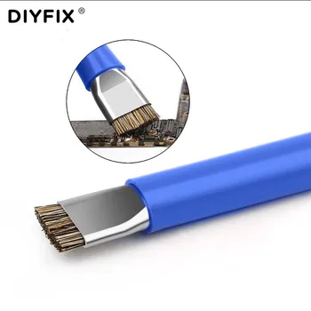 DIYFIX 1PC Doble Cabezal de Cepillo Duro Para Teléfono Móvil de la Placa base IC PCB Eliminación de Polvo de la goma de la Soldadura de la Soldadura de Aceite de Flujo de la Herramienta de Limpieza