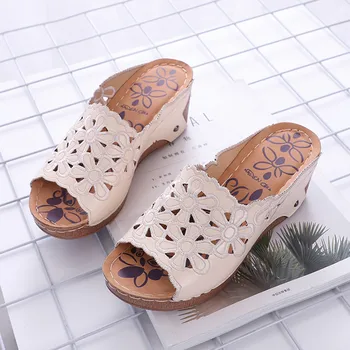 SAGACE zapatillas de las mujeres de la Plataforma Cuñas Sandalias Casual al aire libre Suave Sandalias De 2019, Zapatos de Verano mujer de la Playa de las señoras zapatillas mujer #3