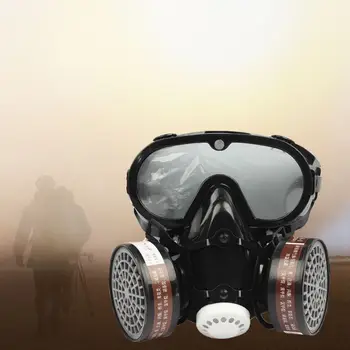 2in1 Industrial a prueba de Polvo de la Máscara Anti-polvo, Anti-toxina de las Gafas de los Ojos Nariz Boca de Protección del Respirador de Máscara de Gas de la Seguridad Química Máscaras