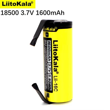 1-40PCS LiitoKala Lii-16C 18500 3.7 V 1600mAh batería recargable Recarregavel de iones de litio de la batería para linterna+DIY de Níquel