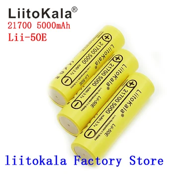 LiitoKala Lii-50E 21700 5000mah Batería Recargable 40 3.7 V 10C de descarga de Alta Potencia de baterías Para Aparatos de gran potencia