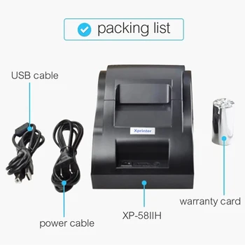 Xprinter 58mm Bluetooth Térmica Recibo de Factura de la Impresora Teléfono Móvil Inalámbrica de la Impresora Pos Para iOS, Android Puerto USB de la Pc Para la Tienda