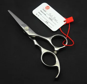 Envío RÁPIDO nuevo diseño de alta calidad Profesional de japón 440c 4.5 de 5 pulgadas de peluquería tijeras de pelo de peluquería de corte tijeras