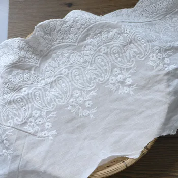 24 cm de ancho y de algodón de encaje bordado de encaje de tela de urdimbre de prenda de punto accesorios de BRICOLAJE