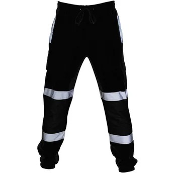 2018Fashion Hombres Pantalones de Primavera de la Carretera de Trabajo de Alta Visibilidad en General, los hombres de patchwork Casual Bolsillo Trabajo Casual pantalones Pantalones c0304