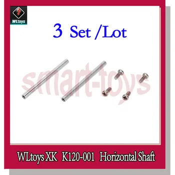 3Set XK K120 Horizontal del Eje Conjunto K120-001 para Wltoys K120 RC Helicóptero Partes