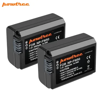 Powtree 2000mah NP-FW50 NP FW50 Batería AKKU + Dual USB Cargador Para Sony NEX-7 NEX-5N NEX-5R, NEX-F3, NEX-3D Alpha a5000 a6000
