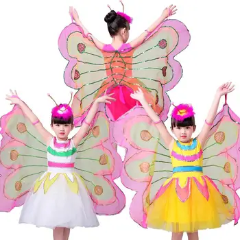 Nueva Fantasía Infantil Fantasia De Halloween Infantil De Animales De Las Alas De La Mariposa Del Carnaval De Niñas, Niños Disfraz De Mariposa