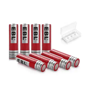 EBL 8pcs Batería 18650 3.7 V 3000mAh de Liion Recargable de la Batería Con un Cargador de Batería para Linterna de Led de Batteria 18650