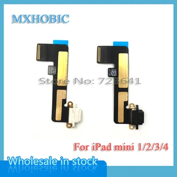 MXHOBIC 5pcs/lot Blanco y Negro de Carga del Cargador Puerto USB Dock Conector Flex Cable de Cinta Para el iPad Mini 1 2 3 4 envío Gratuito