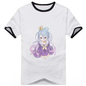 Nueva caliente de NO GAME NO LIFE anime camiseta de Imanity Sora Shiro Unisex Casual de Manga Corta de la Camiseta de la impresión linda Camiseta