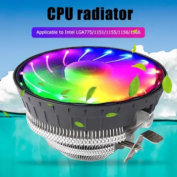 De la CPU Ventilador de Refrigeración Iluminación RGB 3 Pin Refrigerador de Aire del Radiador para Intel LGA775/1151/1155/1156/1366 Sistema de Refrigeración