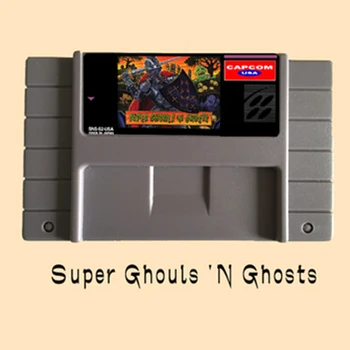 Super Ghouls 'N Ghosts 16 bits Grande Gris de la Tarjeta de Juego Para USA NTSC Jugador de Juego