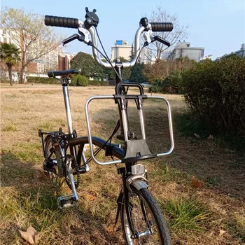 2 tamaño de la bolsa de Bicicleta cesta soporte para Brompton S-bolsa de la Cesta de la Bolsa de Accesorios de la Bicicleta Plegable
