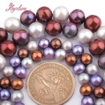 6-7,10-11mm Ronda Multicolor de Perlas de agua Dulce Natural de Cuentas de Piedra Para DIY Collar de las Pulseras de la Joyería 14.5
