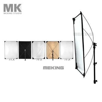 Meking 5in1 150*200cm 59*79inch Reflector de fotografía de la plaza de la Luz de los Paneles de Control del Sistema con telas