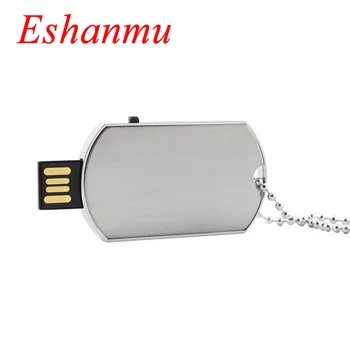 Super Calidad de Retail Collar Militar de la Etiqueta de Perro de la Forma USB Flash Drive de Memoria Memory Stick Disco Pen Drive de 4GB 8GB 16GB 32GB
