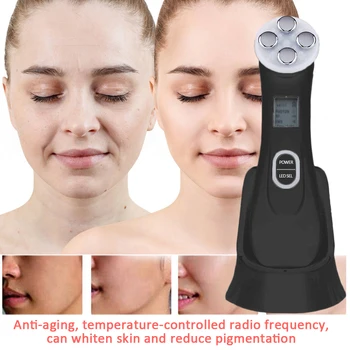 Depurador de la piel de Limpieza Facial Máquina de Pelar Espinilla del Removedor del Poro Limpiador de LED Anti Envejecimiento Facial Masajeador EMS Mesoterapia