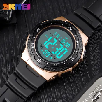 SKMEI Reloj Deportivo Digital de primera Marca de Lujo Militar del Ejército Impermeable Relojes para Hombre Reloj Electrónico de Relogio Masculino 1423