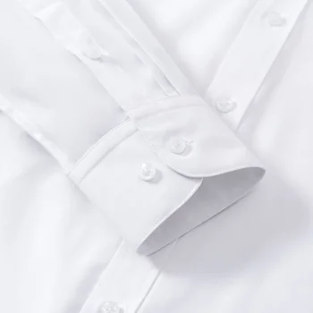 Los Hombres jóvenes Slim-fit Básico Diseñado Transpirable Camisetas de la Prima de manga Larga Social Formal de Fácil Cuidado de la Oficina de Trabajo Vestido Blanco de la Camisa