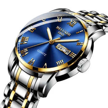BELUSHI Reloj de la parte Superior de los Hombres de la Marca de Moda de Lujo de Diseño de la prenda Impermeable del Cuarzo de los Hombres Reloj de Calendario Simple Negocio de los Relojes de Pulsera Para Hombre