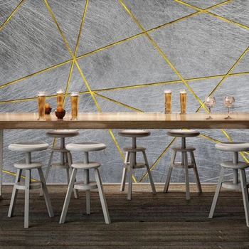 Milofi personalizados en 3D papel pintado de murales minimalista retro abstracto geométrico de oro de la sala de fondo decoración de la pared del fondo de pantalla