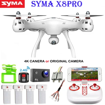 SYMA X8PRO GPS DRONE RC Quadcopter Con Wifi 720P HD Cámara FPV Profesional Quadrocopter X8 Pro RC Helicóptero puede Agregar Cámara 4K