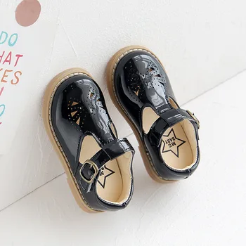 CUZULLAA Niñas Zapatos de Cuero de 1-6 Años Niños Niñas Zapatos de Mary Jane de la Princesa de los Zapatos de Vestir de Chicas Niño Anti-Resbaladizo Casual Zapatos