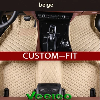 Veeleo 6 Colores de Cuero, alfombras de Coche para Toyota Corolla E160 - 2013-2017 de Coche alfombras de Piso Impermeable 3D Alfombras Frontal y Trasera Forro
