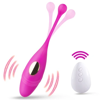 Apriete Ben Wa Bolas de Kegel Aparato Inalámbrico Remoto Huevo Vibrador de Bolas Bola de Formación USB Recargable de los Juguetes Sexuales para Mujeres